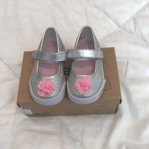 Silver Glitter Toddler Girl Shoes